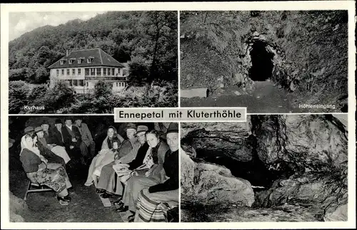 Ak Ennepetal im Ruhrgebiet, Kluterthöhe, Innenansicht, Kurhaus, heilklimatische Höhle