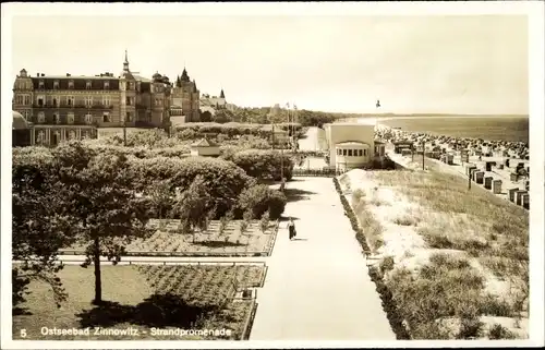 Ak Ostseebad Zinnowitz auf Usedom, Strandpromenade