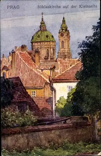 Künstler Ak Praha Prag Tschechien, Niklaskirche auf der Kleinseite