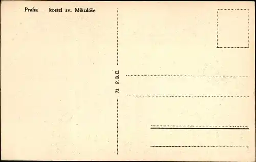 Ak Praha Prag Tschechien, Kostel sv. Mikulase
