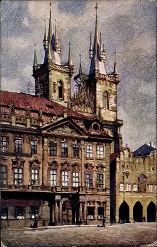 Künstler Ak Praha Prag Tschechien, Tynsky Chram, Teynkirche