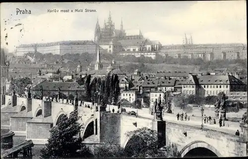 Ak Praha Prag Tschechien, Karluv most a Mala Strana