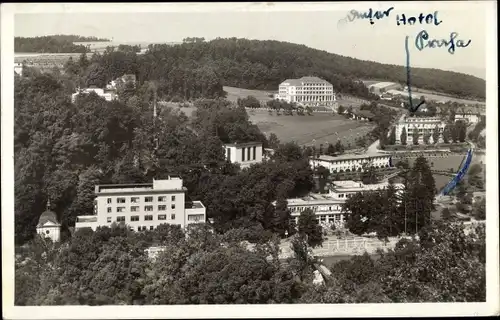 Ak Lazne Teplice nad Bečvou Teplitz Bad Reg. Olmütz, Blick auf den Ort