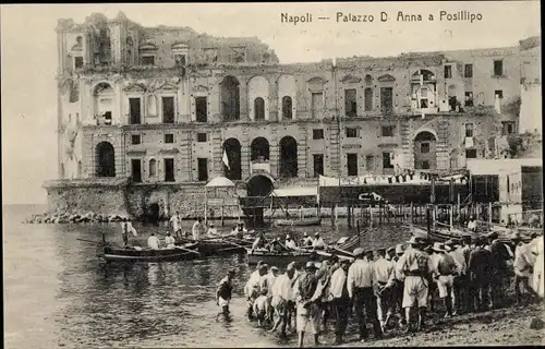 Ak Posillipo Napoli Neapel Campania, Palazzo D. Anna