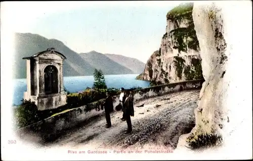 Ak Riva del Garda Trentino, Partie an der Ponalestraße