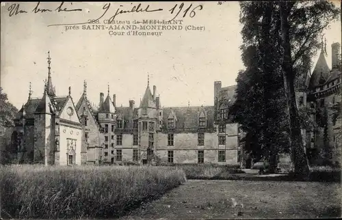 Ak Meillant Cher, Le Chateau, Cour d'Honneur