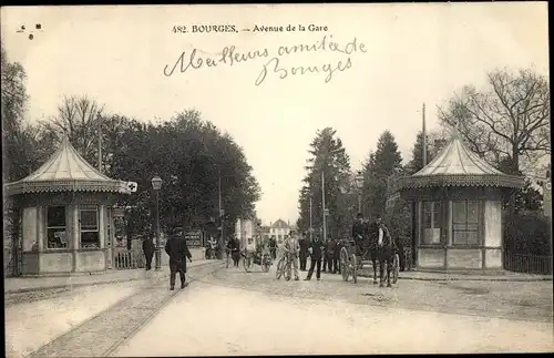 Ak Bourges Cher, Avenue de la Gare