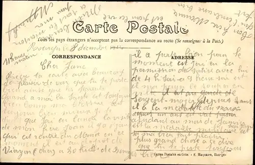 Ak Bourges Cher, Avenue de la Gare