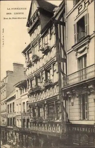 Ak Lisieux Calvados, Rue du Pont Mortain, Pharmacie