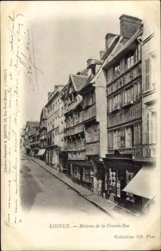 Ak Lisieux Calvados, Maisons de la Grande Rue