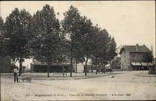 Ak Argenteuil Val d'Oise, Place de la Grande Ceinture