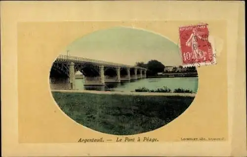 Passepartout Ak Argenteuil Val d'Oise, Le Pont a Peage