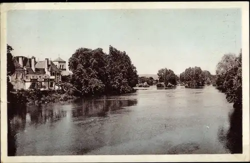 Ak Bonneuil Matours Vienne, Les bords de la Vienne, L'Eglise, Le Chateau de Cremeau