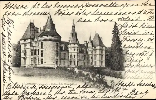 Ak Beaumont Vienne, Le Chateau de Beaudiment