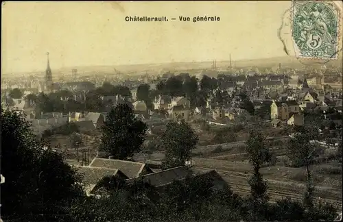 Ak Chatellereault Vienne, Vue generale