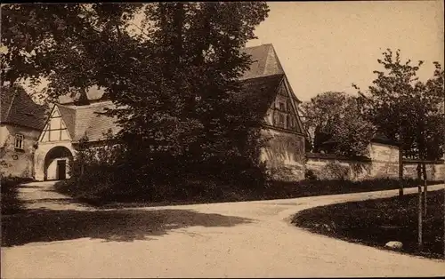 Ak Schleiz im Vogtland Thüringen, Eingang zur Bergkirche