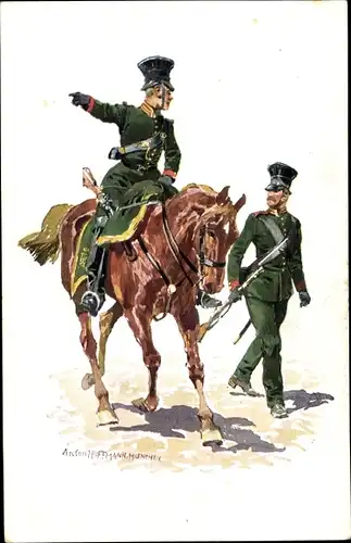 Künstler Ak Hoffmann, Anton, K.B. Gendarmerie 1852, Reiter