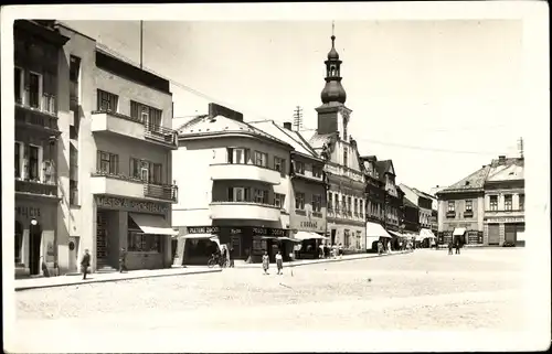 Foto Ak Rychnov nad Kněžnou Reichenau Knieschna Reg. Königgrätz, Marktplatz