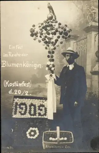 Ak Ein Fest im Reiche der Blumenkönigin, Kostümfest, 20.02.1909