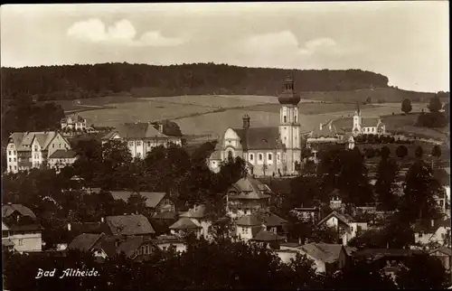 Ak Polanica Zdrój Bad Altheide Schlesien, Panorama vom Ort