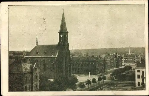 Ak Bohumín Oderberg Reg. Mährisch Schlesien, Bahnhof, Kirche, Außenansicht