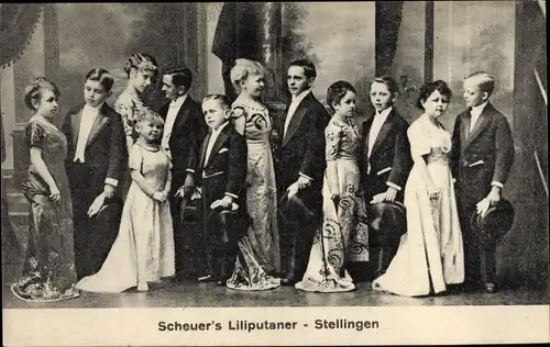 Ak Hamburg Eimsbüttel Stellingen, Scheuer's Liliputaner
