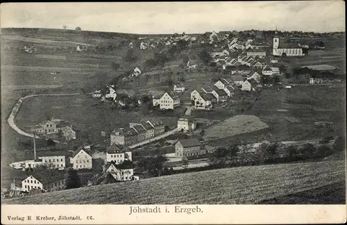 Ak Jöhstadt im Erzgebirge Sachsen, Totalansicht vom Ort