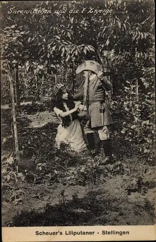 Ak Hamburg Eimsbüttel Stellingen, Schneewittchen und die 7 Zwerge, Scheuer's Liliputaner