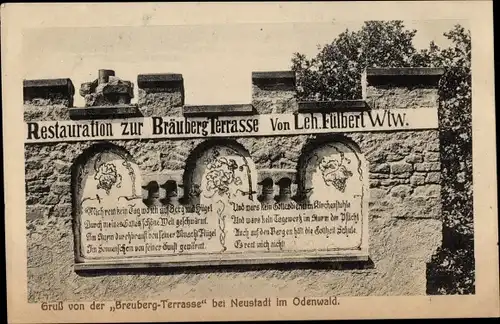 Ak Neustadt Breuberg Odenwaldkreis, Restauration zur Breuberg Terrasse, Inh. Leh. Fülbert Wtw.