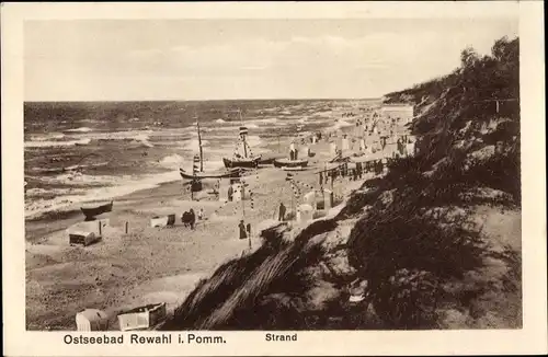 Ak Rewal Rewahl Pommern, Strandpartie