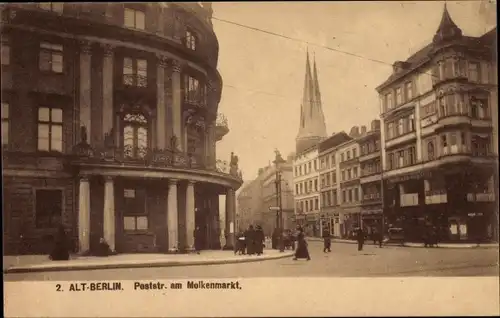 Ak Berlin, Poststraße am Molkenmarkt