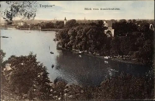 Ak Berlin Treptow, Blick vom Aussichtsturm