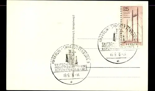 Ak Berlin Charlottenburg, Deutsche Industrieausstellung 1956, Deutsches Kupferinstitut e.V.