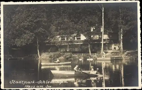 Foto Ak Schleusingen in Thüringen, Stadtpark, Haus am See