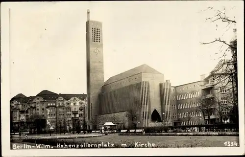 Foto Ak Berlin Wilmersdorf, Hohenzollernplatz, Kirche