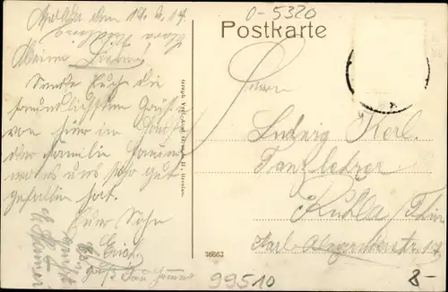 Ak Apolda in Thüringen, Carolinenheim, Garten, Pavillon