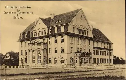 Ak Erfurt in Thüringen, Christianenheim des Eisenbahn Töchterhorts