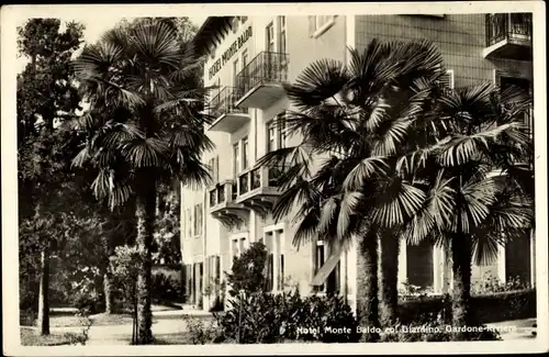 Ak Gardone Riviera Lombardia, Hotel Monte Baldo col Giardino