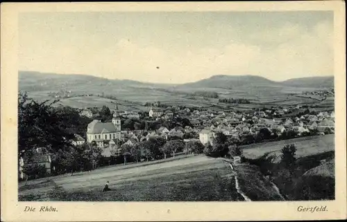 Ak Gersfeld in der Rhön Hessen, Gesamtansicht, Umgebung