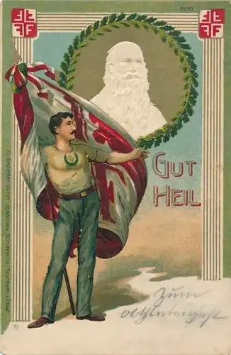 Präge Ak Turnvater Jahn, Gut Heil, Turner