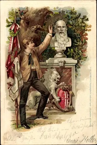 Präge Litho Turnvater Friedrich Ludwig Jahn, Büste, Turner