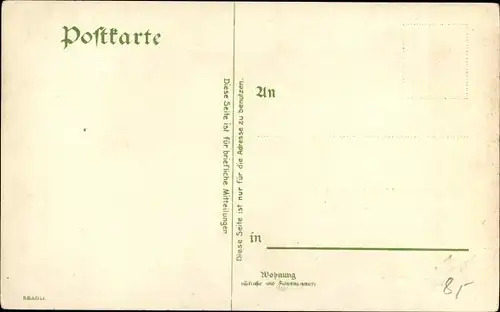 Litho Gut Heil, Turnergruß, Turnvater Friedrich Ludwig Jahn, Bruno Bürger No. 6117