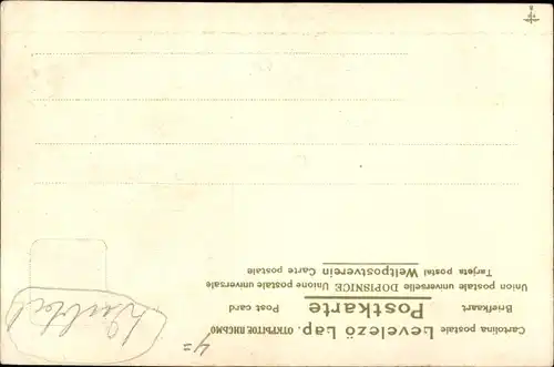 Präge Litho Bernhardiner Hund, Hundeportrait