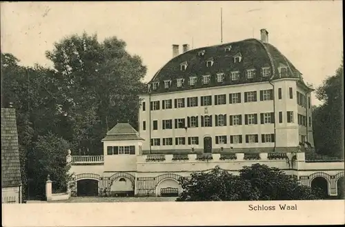 Ak Waal in Schwaben, Schloss, Außenansicht