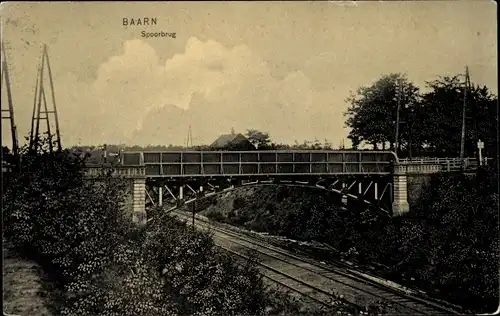 Ak Baarn Utrecht Niederlande, Spoorbrug, Brücke, Bahnstrecke