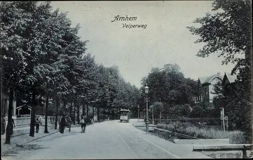 Ak Arnhem Gelderland Niederlande, Velperweg