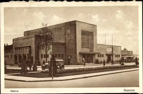 Ak Bussum Nordholland Niederlande, Station, Bahnhof