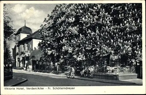 Ak Verden an der Aller, Viktoria Hotel, Inh. Fr. Schöttelndreyer