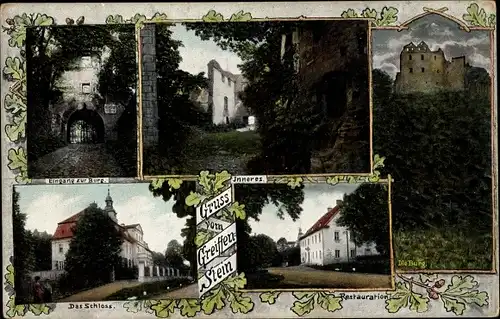 Ak Gryfów Śląski Greiffenberg Schlesien, Eingang zur Burg, Schloss, Restauration