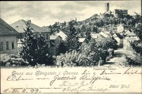 Ak Königstein im Taunus Hessen, Frankfurter Straße